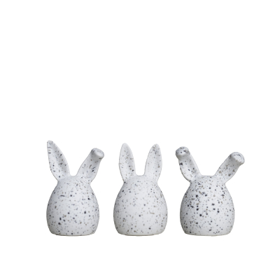 Veľkonočné zajačiky Triplets White Dot - sada 3 ks                    