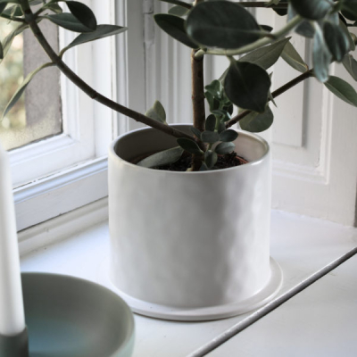                             Keramický kvetináč Viksberg White 17 cm                        