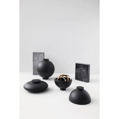                             Drevená dóza Wooden Sphere Black XL                        