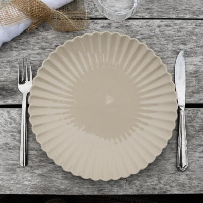 Servírovací tanier Flora Beige 26 cm                    
