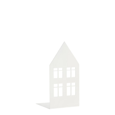 Kovová dekorácia/svietnik Storgatan House White 14 cm                    