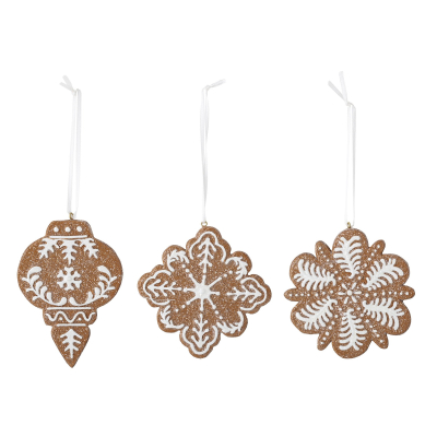 Vianočné ozdoby Gingerbread I - set 3 ks                    