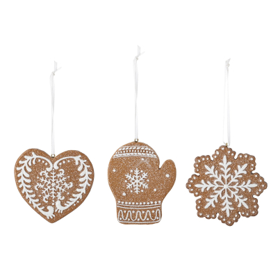 Vianočné odzoby Gingerbread II - set 3 ks                    