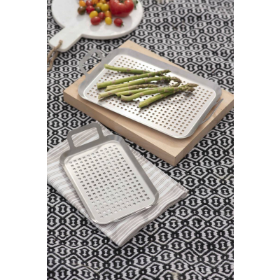 Nerezový grilovací podnos BBQ - set 2 ks                    