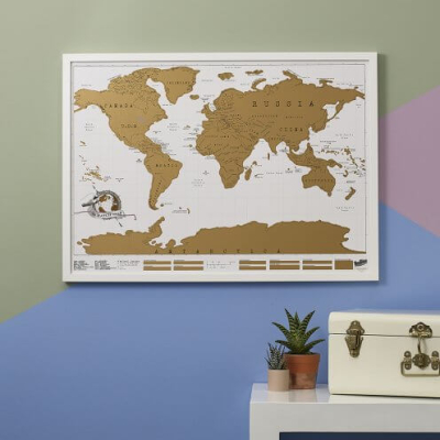 Nástenná stieracia mapa sveta Originál veľká                    