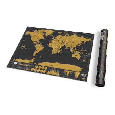                             Nástenná stieracia mapa sveta Deluxe Small                        