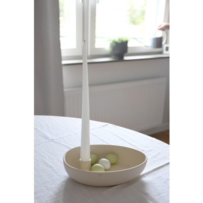                             Keramický svietnik Lidatorp Oval Beige 21x14 cm                        