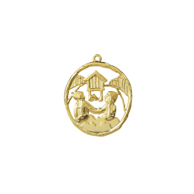 Vianočná ozdoba Cabin Elf Gold 7,5 cm                    