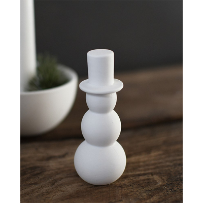 Keramická dekorácia snehuliak Folke White 10 cm                     