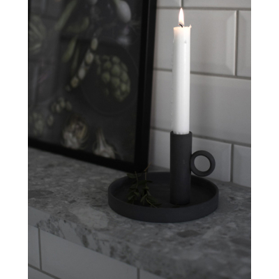 Keramický svietnik Linde Black 16 cm                     