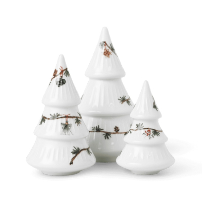 Porcelánové stromčeky Hammershoi Christmas - set 3 ks                    
