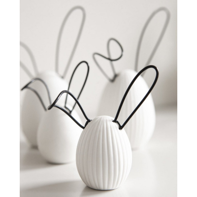                             Keramická veľkonočná dekorácia Linn White 9 cm                        