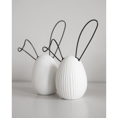                             Keramická veľkonočná dekorácia Linn White 14 cm                        